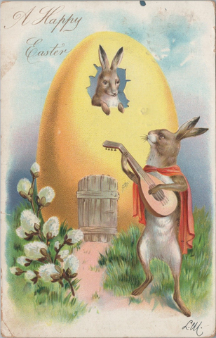 Vintage Easter Postcard: Romeo Bunny
