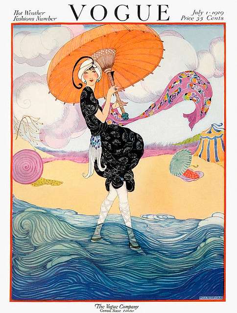 VOGUE ヴォーグ　ヴィンテージ　アート作品 Vintage Vogue Cover: Jul 1919