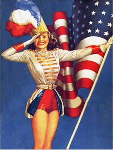 Vintage 4th of July Postcard: Salute