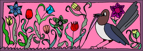 Magpie Flowerburst, Pattern
