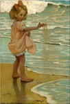 Vintage Summer Beach Postcard: Hand of Sand