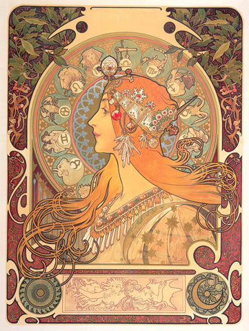 Vintage Mucha: Zodiac