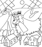 Sheep over the Village