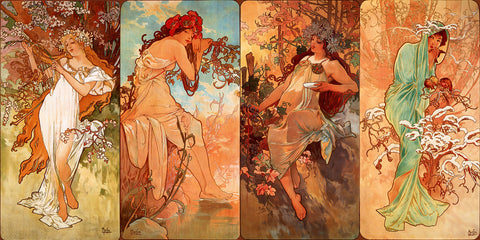 Vintage Mucha: The Seasons