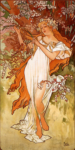 Vintage Mucha: The Seasons, Spring