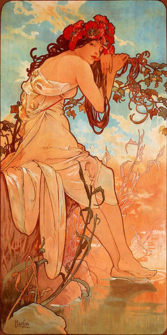 Vintage Mucha: The Seasons, Summer