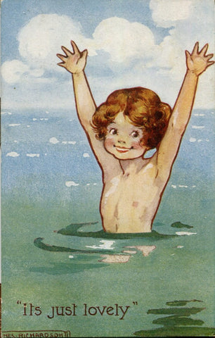 Vintage Summer Beach Postcard: It's Just Lovely