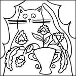 Fluffy the Cat; Rug Hooking and Punch Needle Patterns