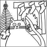 Fluffy the Cat; Rug Hooking and Punch Needle Patterns