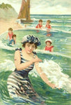 Vintage Summer Beach Postcard: Victorian Surf