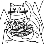 Fluffy the Cat Mini Punch Patterns and Kits