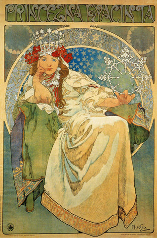 Vintage Mucha: Hyacinth