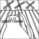 Fluffy the Cat; Rug Hooking and Punch Needle Patterns