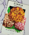 Rug Hooking Monthly Beginner May Kit Vintage Seed Packet Zinnia