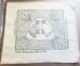 Rug Hooking Kit - Folk Snowglobe cats
