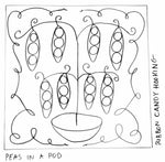 Baltimore Album Quilt Inspired Rug Hooking Pattern - Peas in a Pod -