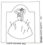 Art Deco Pin Cushion Doll with silk necktie dying kit option