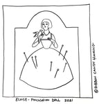 Art Deco Pin Cushion Doll with silk necktie dying kit option