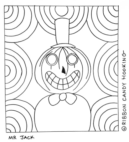 Mr Jack Rug Hooking Pattern Halloween PDF