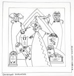 Graveyard Gargoyles Halloween Rug Hooking Pattern