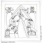 Graveyard Gargoyles Halloween Rug Hooking Pattern PDF