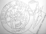 Santa Placemat - Christmas Pattern -