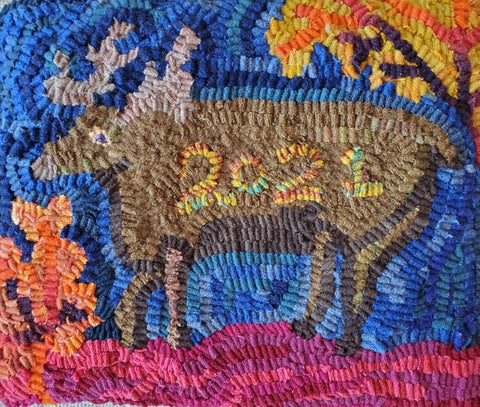 Moonlight Moose Mug Rug
