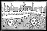 Vintage 18th Century Chapbook: The Sun and Moon