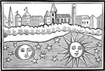 Vintage 18th Century Chapbook: The Sun and Moon