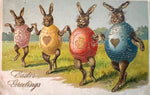 Vintage Easter Postcard: Egg Suits