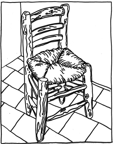 van Gogh Chair Digital Template