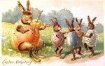 Vintage Easter Postcard: Grandpa Fiddler