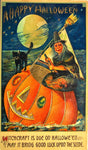 Vintage Halloween Postcard: Witchcraft is due
