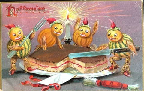 Vintage Halloween Postcard: Hallowe'en Pie