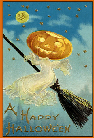 Vintage Halloween Postcard: A Happy Halloween