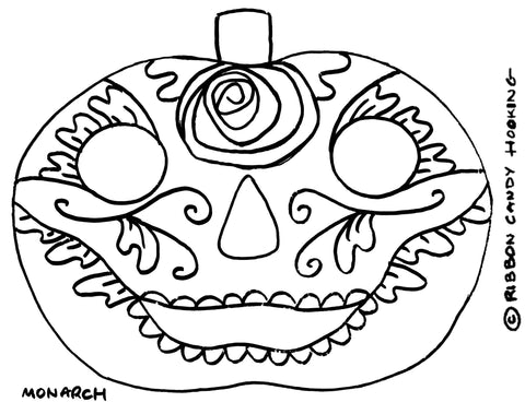 Sugar Pumpkin Skull Monarch