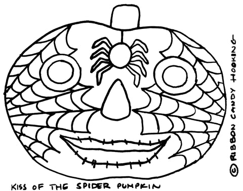 Sugar Pumpkin Skull Kiss of the Spider Pumpkin