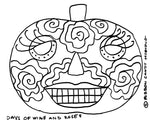 Sugar Pumpkin Skull Days of Wine and Roses
