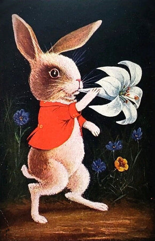 Vintage Easter Postcard: Music in the Air