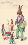 Vintage Easter Postcard: Papa Bunny