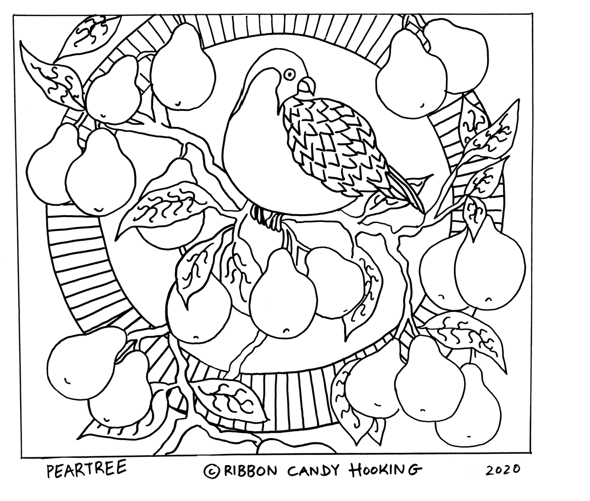 Pear Tree - Christmas Pattern