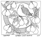 Pear Tree - Christmas Pattern -