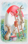 Vintage Easter Postcard: Pro Egg Painting