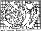 Santa Placemat - Christmas Pattern -