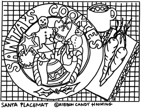 Santa Placemat - Christmas Pattern -