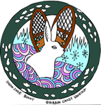 Snow Shoe Bunny - Christmas Pattern -