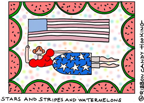 Stars and Stripes and Watermelon, July 2022 kit