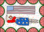 Stars and Stripes and Watermelon, July 2022 kit