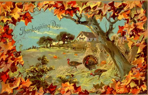 Vintage Thanksgiving Postcard: Thanksgiving Day
