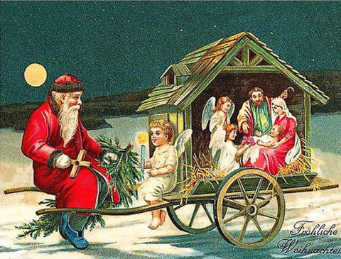 Vintage Christmas Postcard: Frohliche Weihnachten